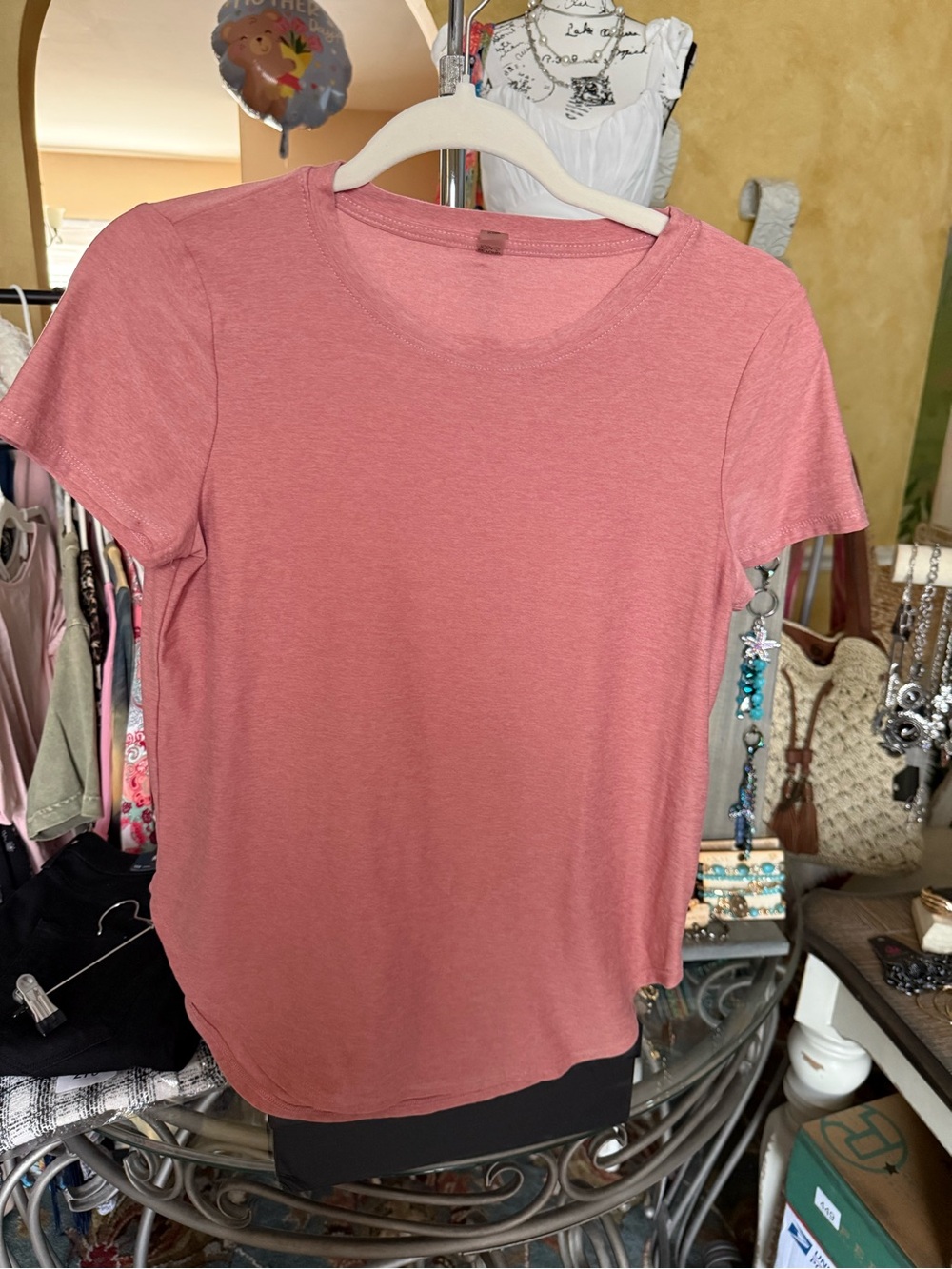 Beyond Yoga Dusty Rose Short Sleeve Crewneck Tee